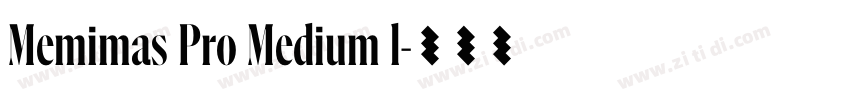 Memimas Pro Medium l字体转换